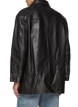 Back View - Click To Enlarge - DUNST - Panelled Leather Coat