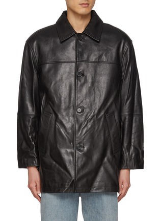 Main View - Click To Enlarge - DUNST - Panelled Leather Coat