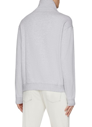 Back View - Click To Enlarge - MAISON LABICHE - Placide Mini Manufacture Half Zip Cotton Sweater