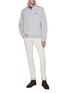 Figure View - Click To Enlarge - MAISON LABICHE - Placide Mini Manufacture Half Zip Cotton Sweater