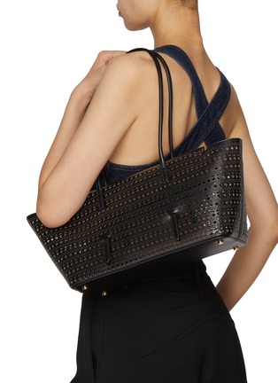 Figure View - Click To Enlarge - ALAÏA - Neo Mina 32 Perforated Leather Shoulder Bag