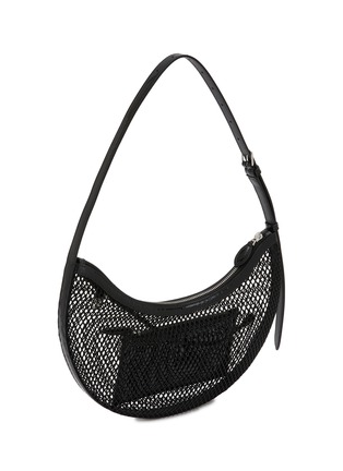 Detail View - Click To Enlarge - ALAÏA - Demi Fishnet Leather Shoulder Bag