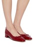 Figure View - Click To Enlarge - PEDDER RED - Bonnie 40 Ballerina Patent Leather Pumps