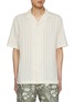 Main View - Click To Enlarge - SUNSPEL - Embroidered Stripe Cotton Camp Shirt