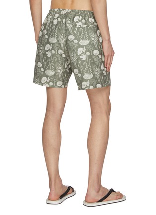 Back View - Click To Enlarge - SUNSPEL - x Katie Scott Leaf Print Swim Shorts