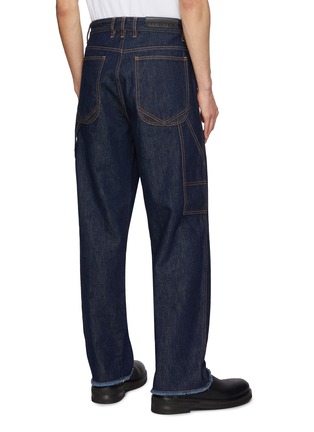 Back View - Click To Enlarge - DARKPARK - John Raw Hem Cotton Worker Jeans