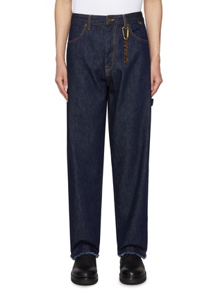 Main View - Click To Enlarge - DARKPARK - John Raw Hem Cotton Worker Jeans