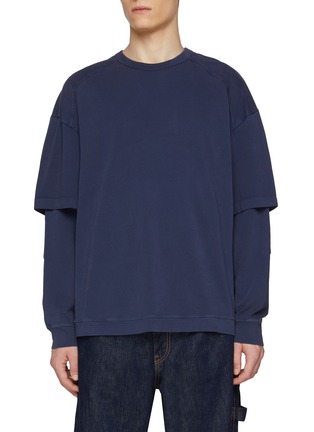 Main View - Click To Enlarge - DARKPARK - Theo Double Sleeve Cotton T-Shirt