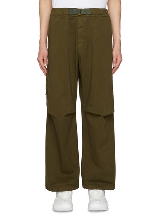 Main View - Click To Enlarge - DARKPARK - Jordan Belted Cropped Cotton Blend Wide Leg Pants