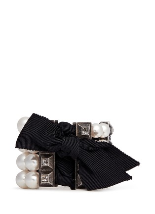 Main View - Click To Enlarge - LANVIN - Pearl grosgrain ribbon bracelet
