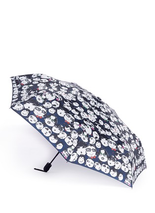 Figure View - Click To Enlarge - LANVIN - Faces print collapsible umbrella