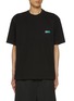 Main View - Click To Enlarge - SOLID HOMME - Chenille Logo Graphic Cotton T-Shirt