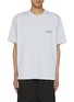 Main View - Click To Enlarge - SOLID HOMME - Commuter Back Print Cotton T-Shirt