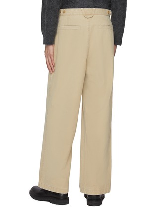 Back View - Click To Enlarge - SOLID HOMME - Washed Cotton Trousers