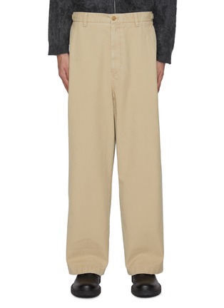 Main View - Click To Enlarge - SOLID HOMME - Washed Cotton Trousers