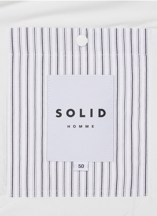  - SOLID HOMME - Striped Cotton Overshirt