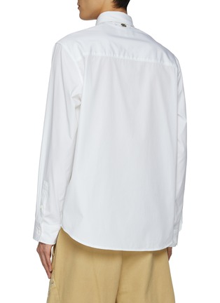 Back View - Click To Enlarge - SOLID HOMME - Hidden Placket Cotton Shirt