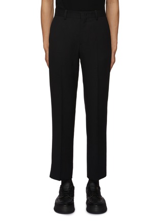 Main View - Click To Enlarge - SOLID HOMME - Cropped Slit Cuff Wool Blend Pants