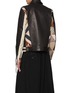 Back View - Click To Enlarge - KHOKI - Vintage American Quilt Leather Rider Jacket