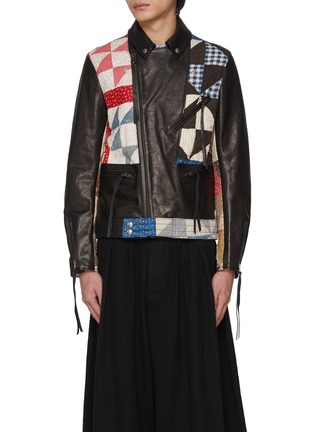 Main View - Click To Enlarge - KHOKI - Vintage American Quilt Leather Rider Jacket