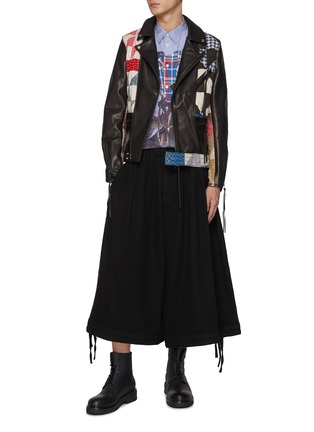 Figure View - Click To Enlarge - KHOKI - Vintage American Quilt Leather Rider Jacket