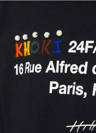  - KHOKI - Embroidered Logo Printed Staff Cotton T-Shirt