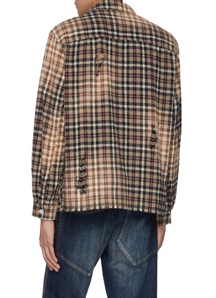 Back View - Click To Enlarge - KHOKI - Reversible Cotton Plaid Shirt