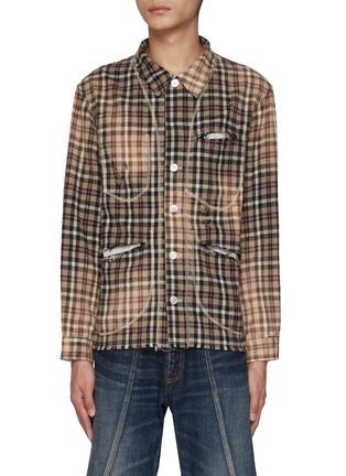 Main View - Click To Enlarge - KHOKI - Reversible Cotton Plaid Shirt