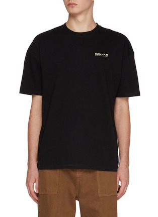 Main View - Click To Enlarge - DENHAM - Tsuru Stitch Logo Print Heavy Cotton T-Shirt