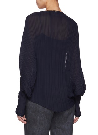 Back View - Click To Enlarge - HERNO - Open Front Plissé Cardigan