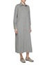 Detail View - Click To Enlarge - HERNO - Cashmere Flannel Shirt Dress