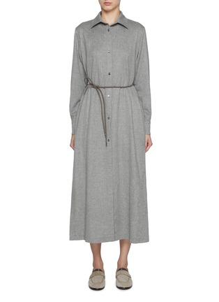 Main View - Click To Enlarge - HERNO - Cashmere Flannel Shirt Dress