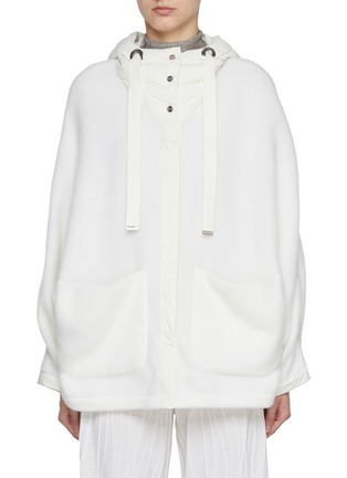 Main View - Click To Enlarge - HERNO - Oversized Hooded Wool Puffer Jacket