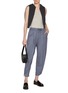 Figure View - Click To Enlarge - HERNO - Elasticated Hem Silk Cashmere Pants