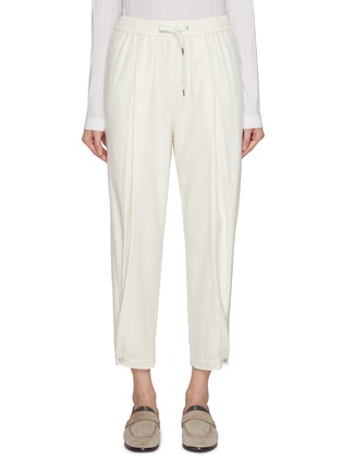 Main View - Click To Enlarge - HERNO - Elastic Waist Silk Cashmere Trousers