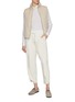 Figure View - Click To Enlarge - HERNO - Elastic Waist Silk Cashmere Trousers