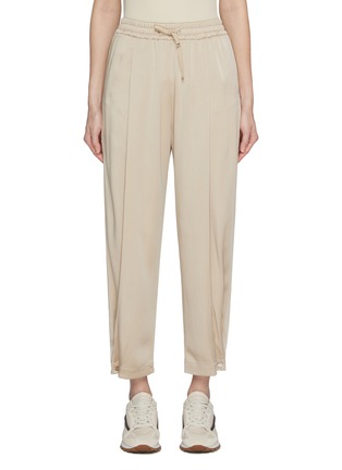 Main View - Click To Enlarge - HERNO - Cuffed Hem Elastic Drawstring Waist Joggers