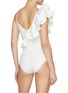 Back View - Click To Enlarge - MAYGEL CORONEL - Noore One Shoulder Ruffle One Piece Swimsuit