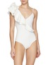 Figure View - Click To Enlarge - MAYGEL CORONEL - Noore One Shoulder Ruffle One Piece Swimsuit