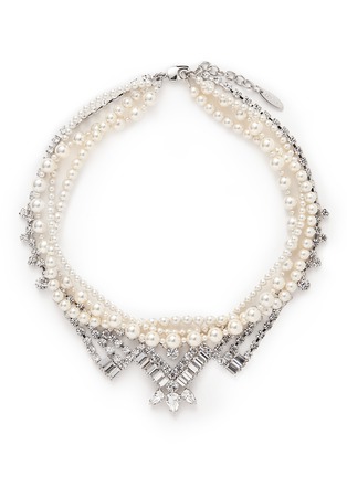 Main View - Click To Enlarge - JOOMI LIM - 'Rebel Romance' faux pearl crystal collar necklace
