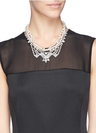 Figure View - Click To Enlarge - JOOMI LIM - 'Rebel Romance' faux pearl crystal collar necklace