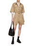 Figure View - Click To Enlarge - PRADA - Belted Cotton Romper