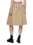Back View - Click To Enlarge - PRADA - Paperbag Flared Cotton Skirt