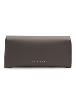 Detail View - Click To Enlarge - BULGARI - Aluminium Aviator Rubberised Sunglasses