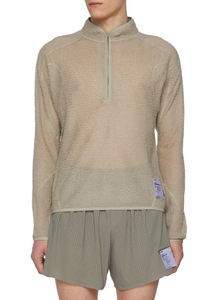 Main View - Click To Enlarge - SATISFY - Ghostfleece™ Ad Light Half Zip Sweater