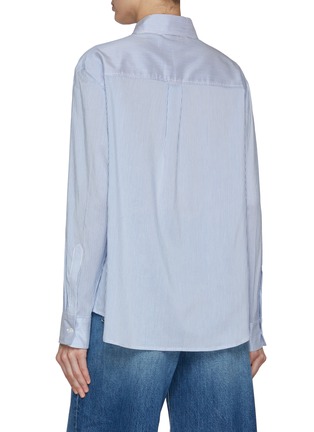 Back View - Click To Enlarge - BLAZÉ MILANO - Catalina Anabas Silk Cotton Stripe Shirt