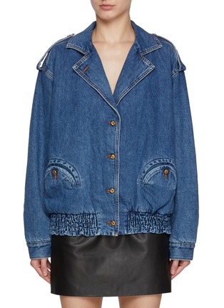 Main View - Click To Enlarge - BLAZÉ MILANO - Nariida Charlie Dark Wash Denim Bomber Jacket