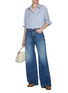 Figure View - Click To Enlarge - BLAZÉ MILANO - Nariida Java Wide Leg Jeans