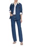 Figure View - Click To Enlarge - BLAZÉ MILANO - Nariida Senner Corduroy Collar Denim Shirt