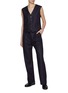 Figure View - Click To Enlarge - BLAZÉ MILANO - Feral Pinstripe Wool Gilet